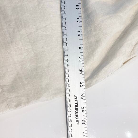 NWOT DISSH Shorts Women AUS-10 US~6~8 Waist 28”Linen Ivory Pleated Faux-Pockets - Picture 14 of 14